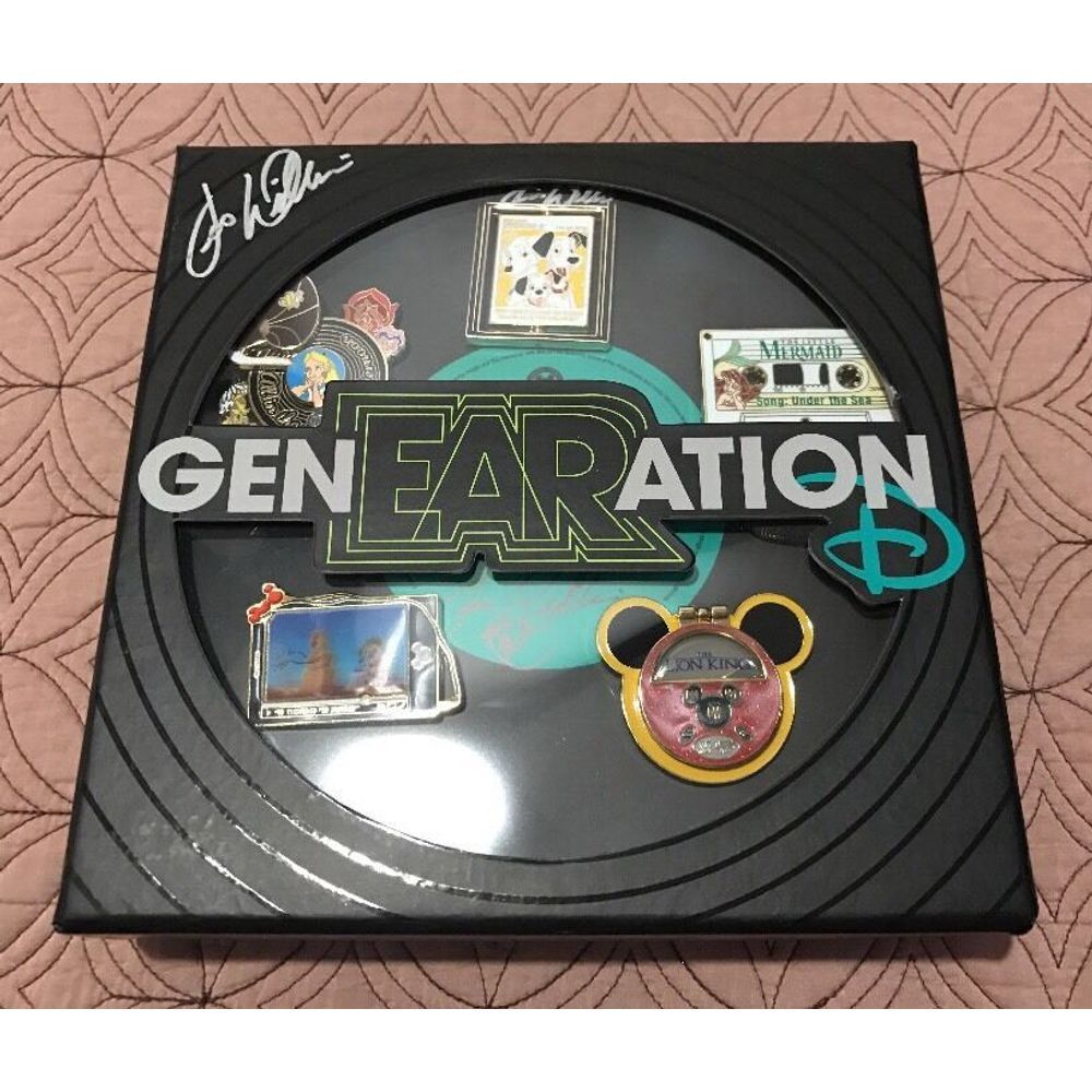 WDW Autographed Disney GenEARation D Music Box LE 300 5 Pin Set Ariel Dalmatians
